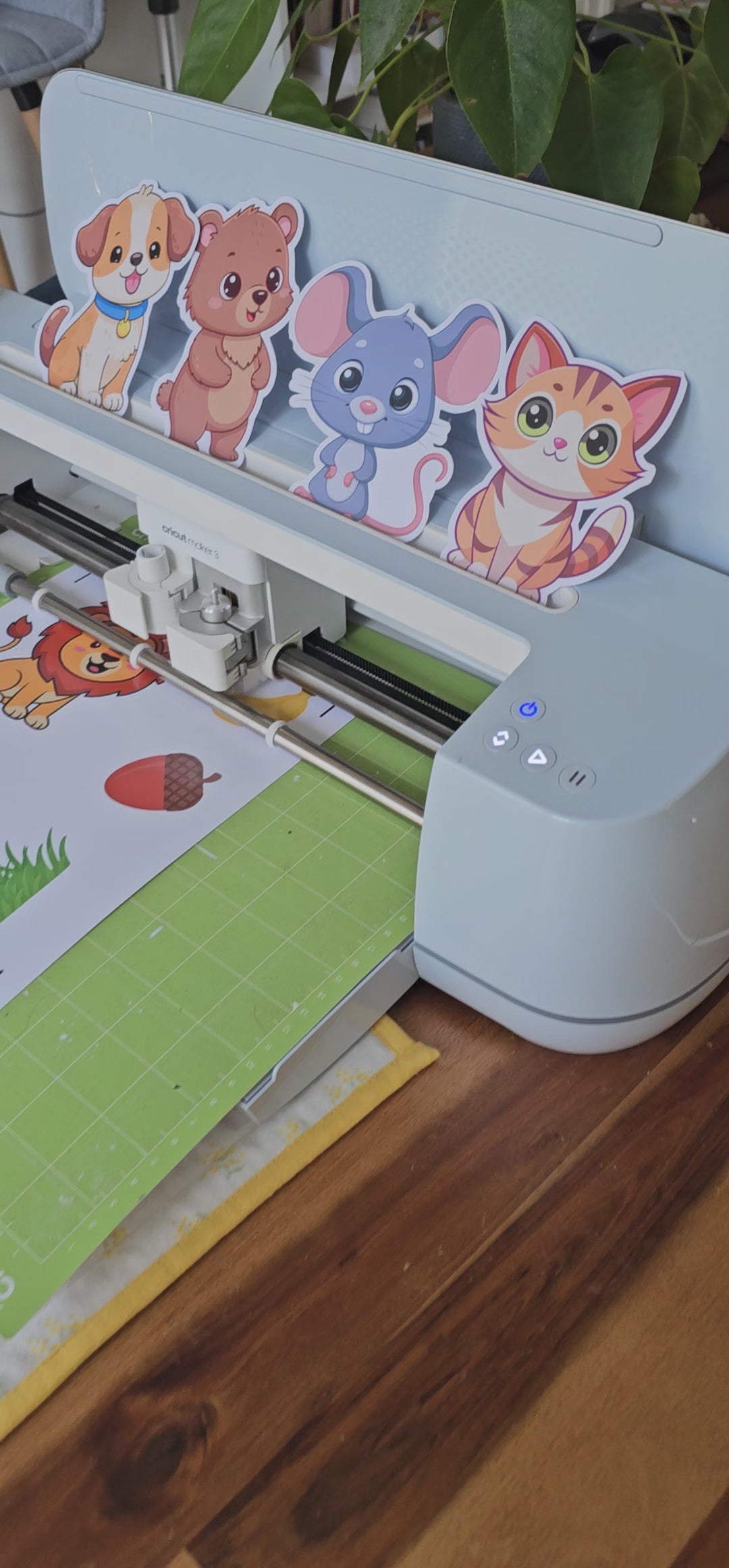 Illustration souris kawaii grise souriante – fichier SVG Cricut et Paillettes