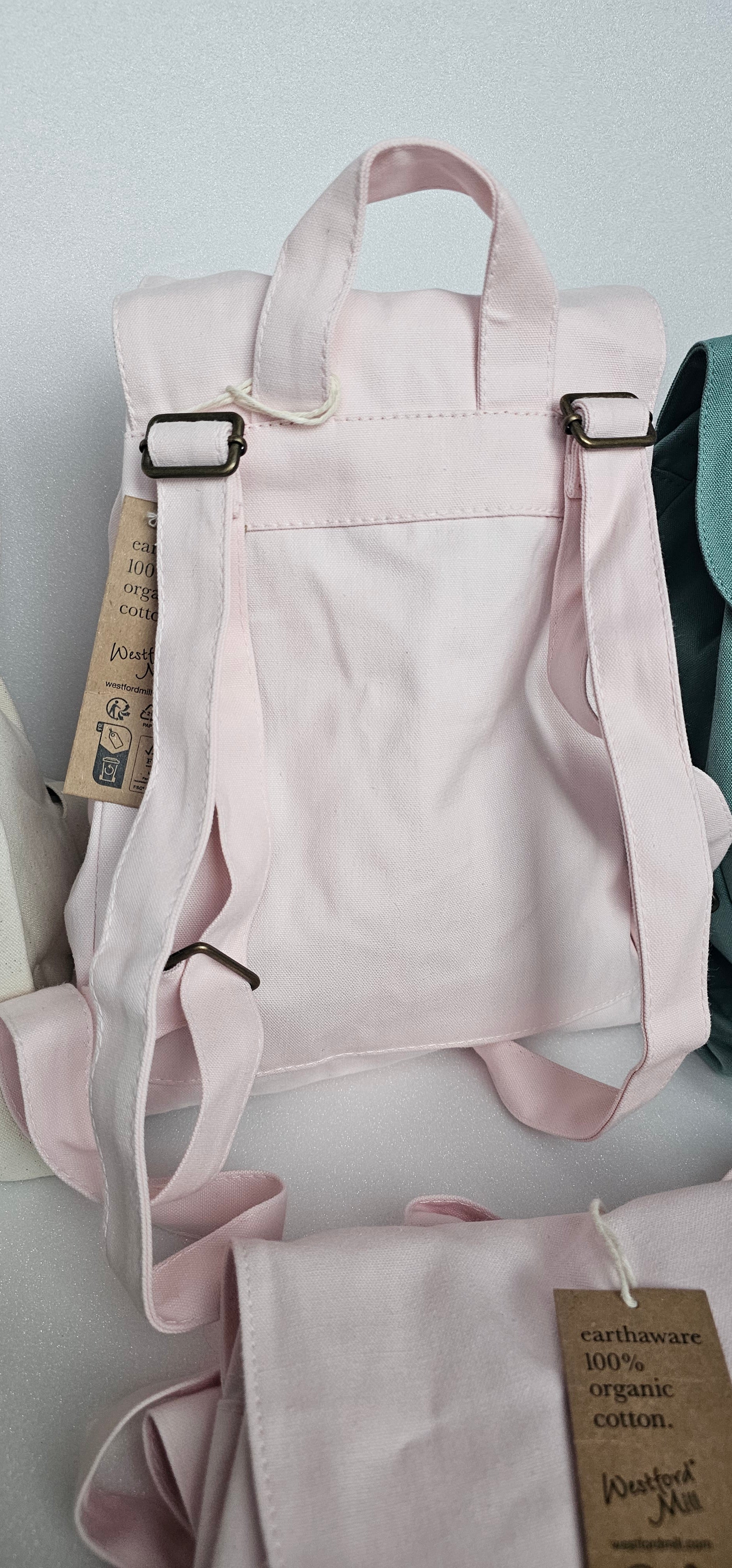 Petit sac enfant 100% coton - détails des coutures et matière