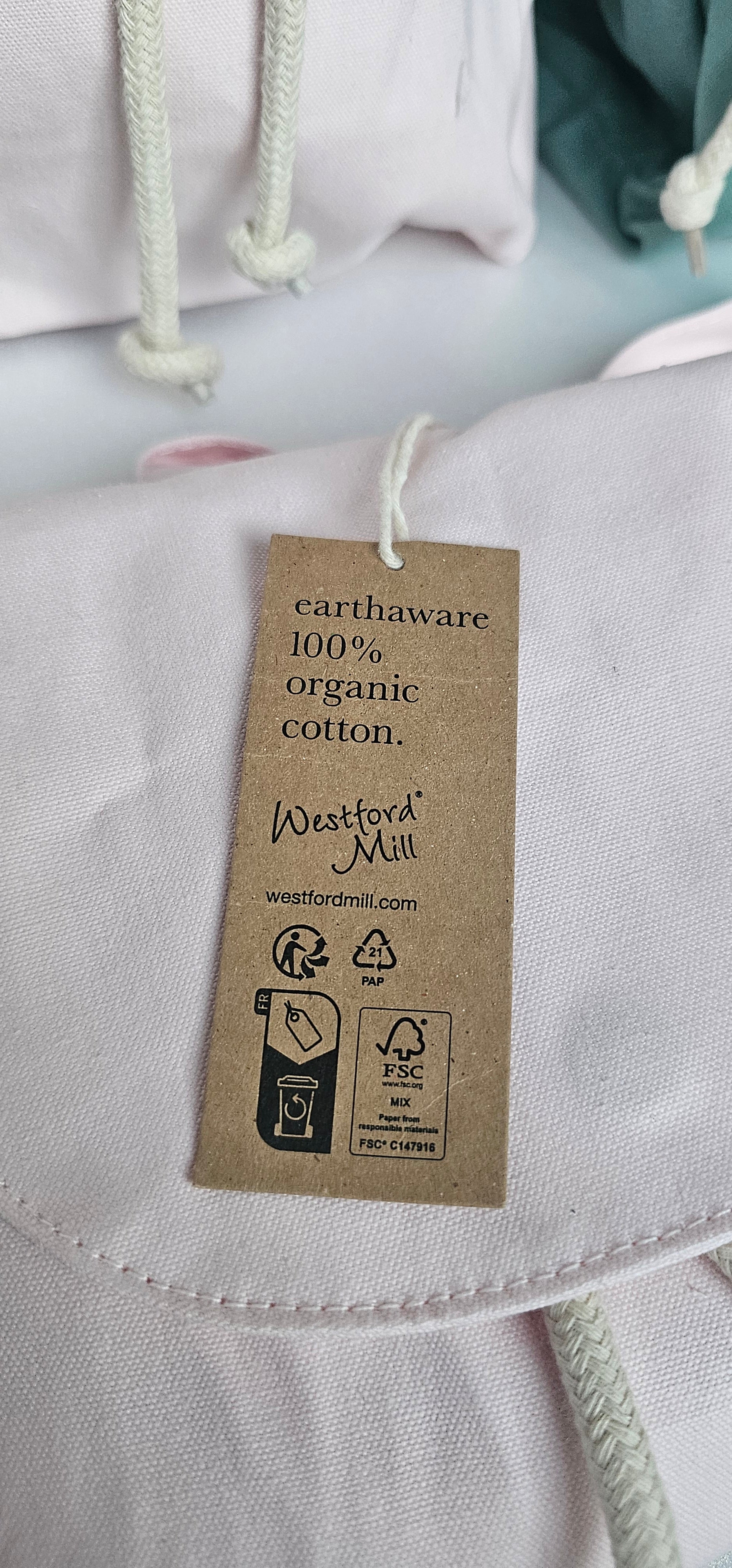 Cartable enfant en coton - compartiment intérieur et rangement