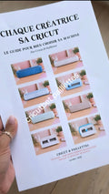 Couverture du guide Chaque créatrice sa Cricut, illustrée de huit machines Cricut pour comparer les modèles. 