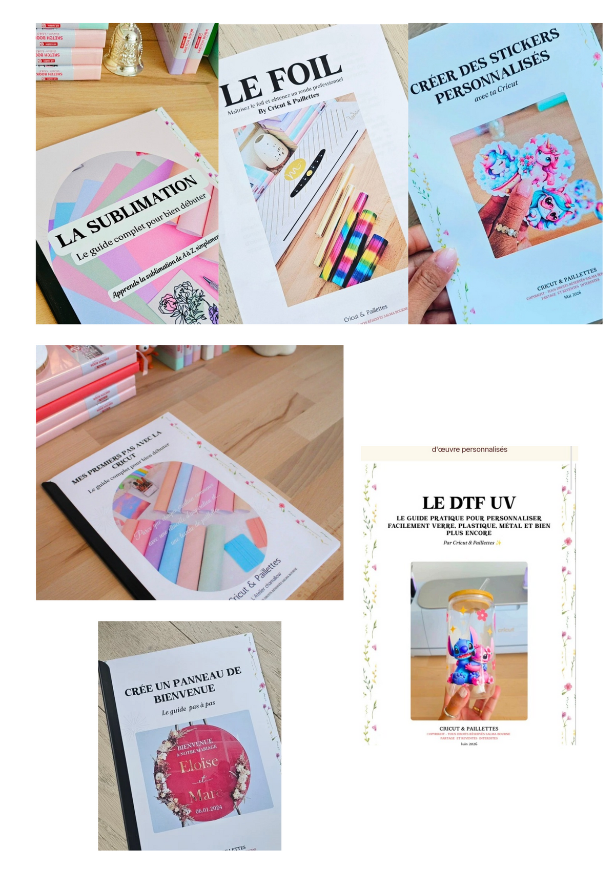 Bibliothèque Créative Complète – 6 Guides PDF Cricut, Foil & DIY